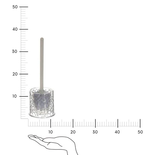 Szczotka do wc transparentna Galet 5five simply smart nowoczesna do łazienki 11 cm