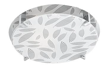 Plafon sufitowy Fikus biały szklany okrągły 30 cm nowoczesny do sypialni i salonu