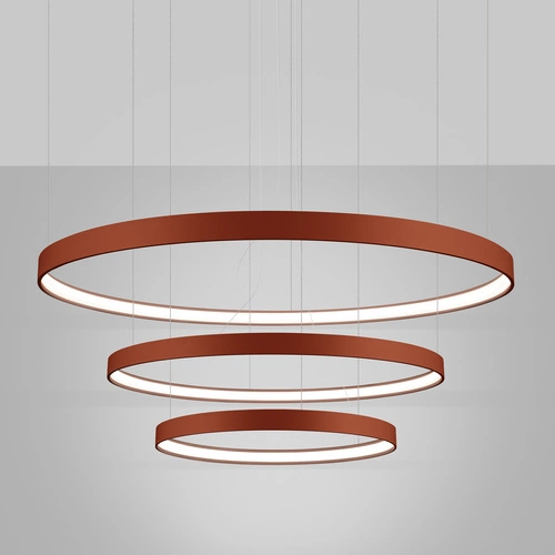 Żyrandol LED RIO 3 czerwony nowoczesny regulowany do salonu kuchni lub nad stół 110 cm