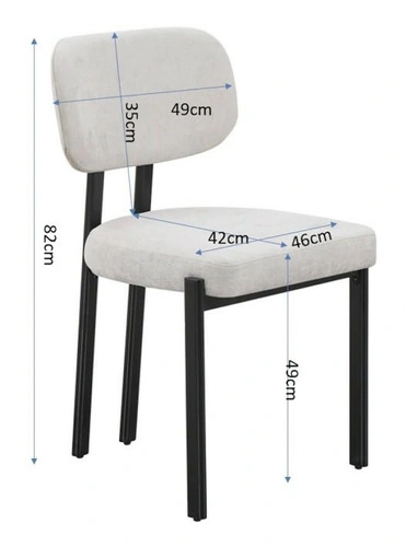 Krzesło Sila tapicerowane welur beżowy do jadalni i salonu nowoczesne