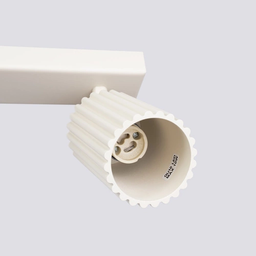 Plafon sufitowy KARBON 4L beżowy minimalistyczny aluminiowy do salonu z ruchomym kloszem