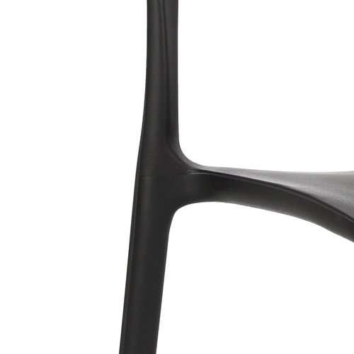 Krzesło do jadalni i ogrodu Flexi czarne z tworzywa sztaplowane nowoczesne Intesi