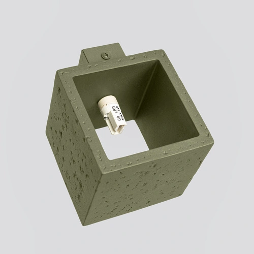 Kinkiet ścienny QUAD betonowy zielony oliwkowy nowoczesny do salonu i sypialni