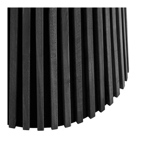 Stół okrągły do jadalni Osaka 120 cm nowoczesny czarny dąb na jednej nodze