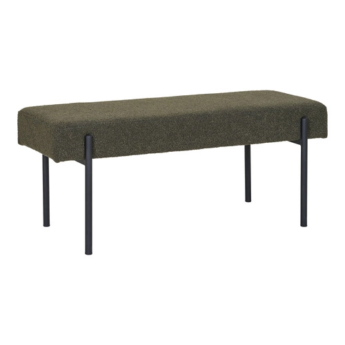 Ławka Swindon boucle zielona/czarna