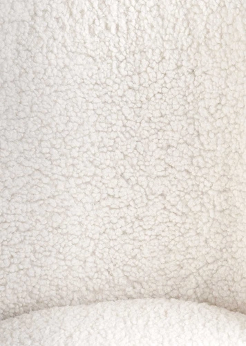 Krzesło do jadalni tapicerowane Leonore boucle kremowe ze złotymi nogami Intesi eleganckie