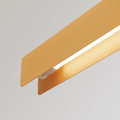 Nowoczesna złota lampa wisząca SPARK do salonu i nad stół, regulowana wysokość