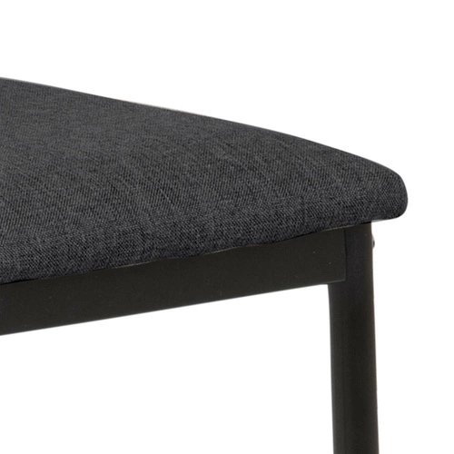 Hoker tapicerowany Demina Actona szary z oparciem nowoczesny do kuchni i wyspy 67 cm