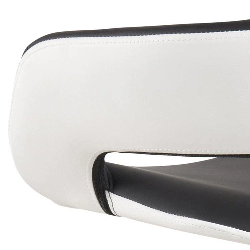 Hoker Grace nowoczesny z oparciem obrotowy regulowany biały/czarny do kuchni i wyspy Actona