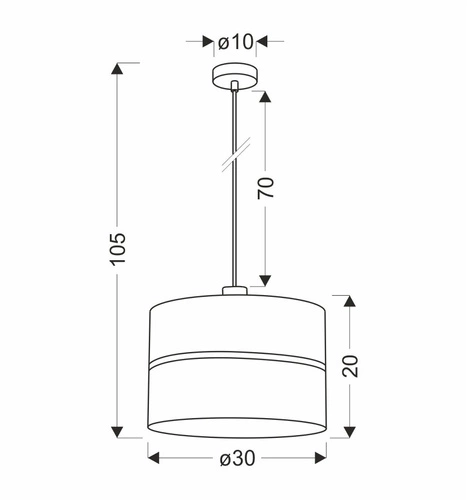 Lampa wisząca Assam czarny+złoty 1x60W E27 abażur czarny+złoty pasek