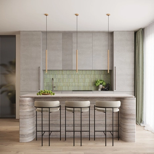 Nowoczesna złota lampa wisząca ARCHE 1 regulowana do salonu, sypialni lub jadalni