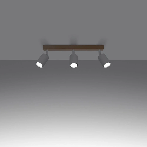 Plafon nowoczesny VERDO 3L biały metalowy z regulacją do salonu i kuchni SOLLUX LIGHTING