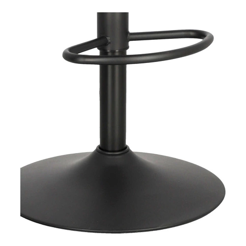 Hoker Tessa czarny nowoczesny z oparciem, regulowany, obrotowy do kuchni i wyspy, ekoskóra Intesi