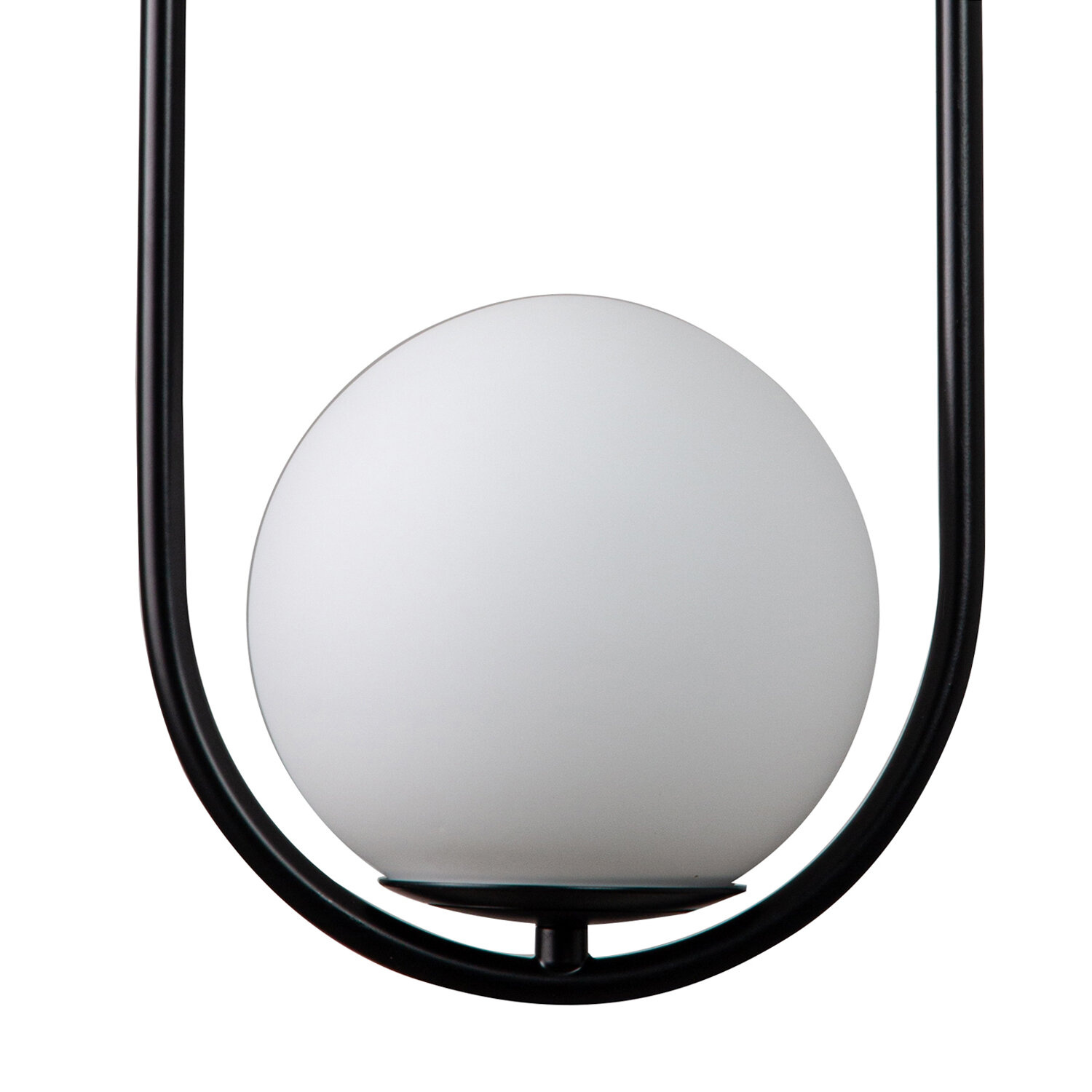 Nowoczesna lampa wisząca COSTA SOLO czarna szklana 40 cm do kuchni i jadalni