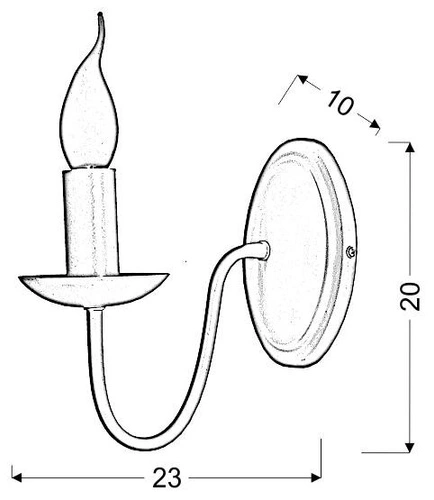 Kinkiet ścienny Bellagio biały metalowy prowansalski do sypialni i salonu CANDELLUX LIGHTING