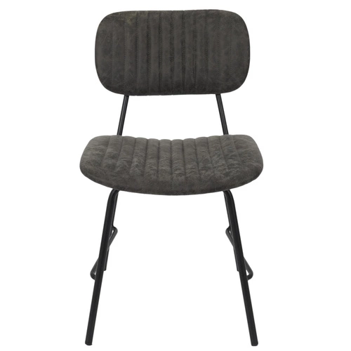 Krzesło do jadalni Taylor Intesi nowoczesne szare tapicerowane na metalowych nogach