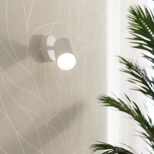 Nowoczesny kinkiet ścienny LEMMI 1 biały metalowy z ruchomym kloszem do salonu i sypialni SOLLUX