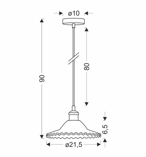 Lampa wisząca Geneva szklana przezroczysta złota do jadalni salonu nad stół 21 cm
