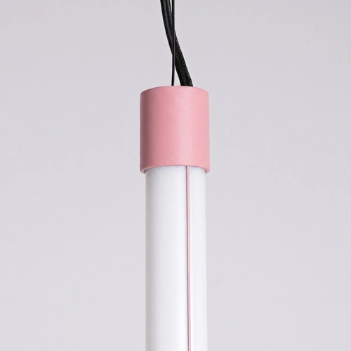 Lampa wisząca TRANG różowa LED regulowana nad wyspę do kuchni