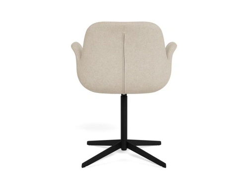 Krzesło Beth obrotowe do jadalni beżowe tapicerowane loft Actona