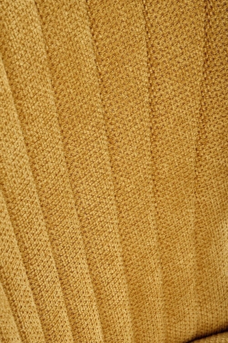 Krzesło tapicerowane Odile Intesi musztardowe do jadalni nowoczesne na czarnych nogach