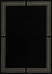 Dywan do salonu Royal Black 160x230 nowoczesny glamour łatwoczyszczący antypoślizgowy Carpet Decor