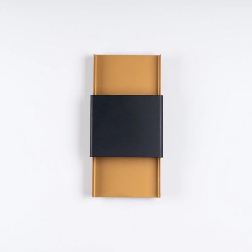 Kinkiet ścienny DURLIN nowoczesny złoty czarny metalowy do salonu i sypialni 40 cm SOLLUX