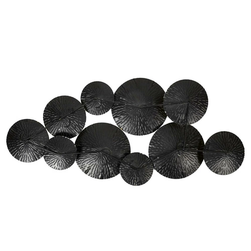 Metalowa dekoracja ścienna Anemone Intesi ozdoba na ścianę do salonu nowoczesna złota 80 cm