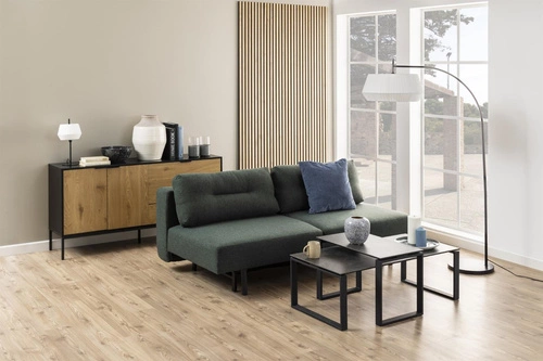 Zestaw 2 stolików kawowych Katrine czarny marmurowy prostokątny loft do salonu Actona