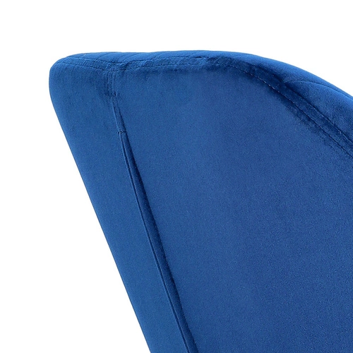 Krzesło do jadalni tapicerowane welur granatowy Emilia Actona z podłokietnikami glamour