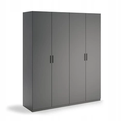 Szafa 4 drzwiowa Della szara