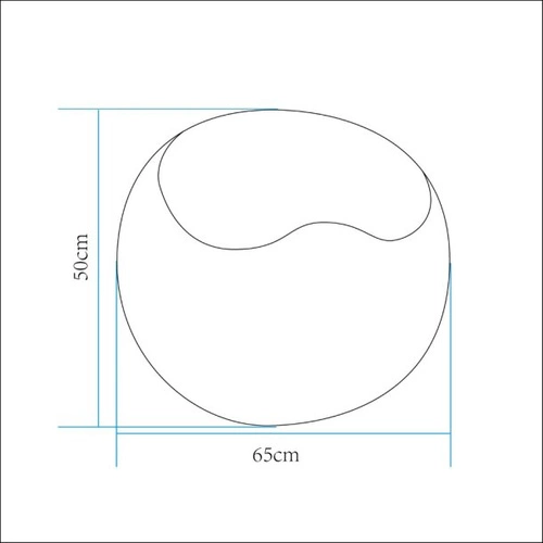 Lampa ogrodowa pufa APPLE L LED RGBW 16  kolorów 65 cm