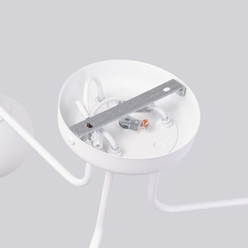 Żyrandol sufitowy ASTRAL 3 biała kula minimalistyczna do salonu i sypialni 62 cm