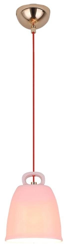 Nowoczesna lampa wisząca Sewilla S różowa z ceramiki do salonu i jadalni nad stół