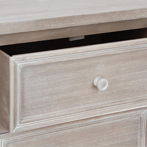 Komoda Charme 6 szuflad skandynawska drewniana naturalna wysoka do salonu i sypialni Atmosphera