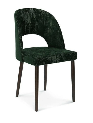 Krzesło do jadalni tapicerowane muszelka Fameg Alora dąb premium personalizowane glamour
