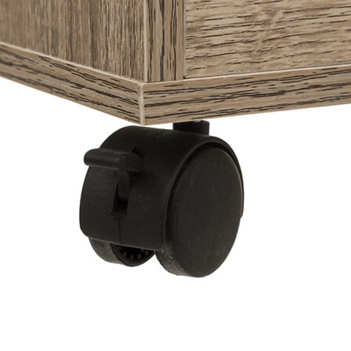 Szafka nocna 33 cm z 2 szufladami na kółkach, nowoczesna, naturalna - 5five simply smart