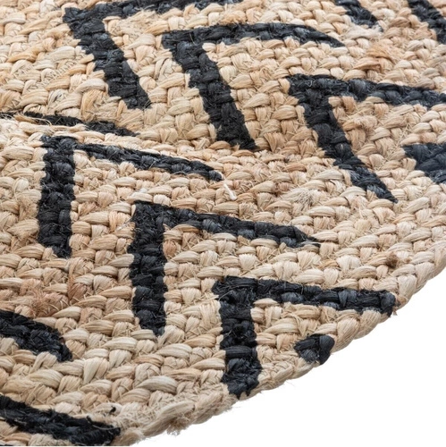 Dywan okrągły boho Living 120 cm juta geometryczny do salonu i sypialni Atmosphera