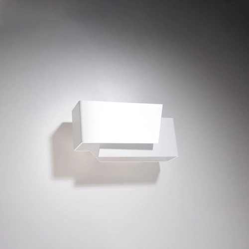 Kinkiet ścienny PIEGARE biały nowoczesny metalowy do salonu i sypialni Sollux Lighting