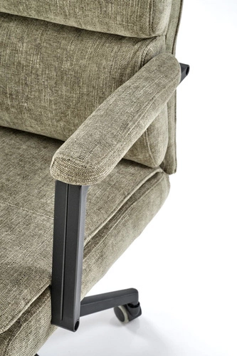 Fotel biurowy ergonomiczny Nurah oliwkowy obrotowy z podłokietnikami do biura Intesi