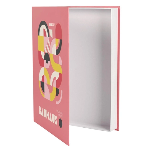 Intesi Bauhaus różowe pudełko ozdobne książka dekoracyjna tekturowa do sypialni