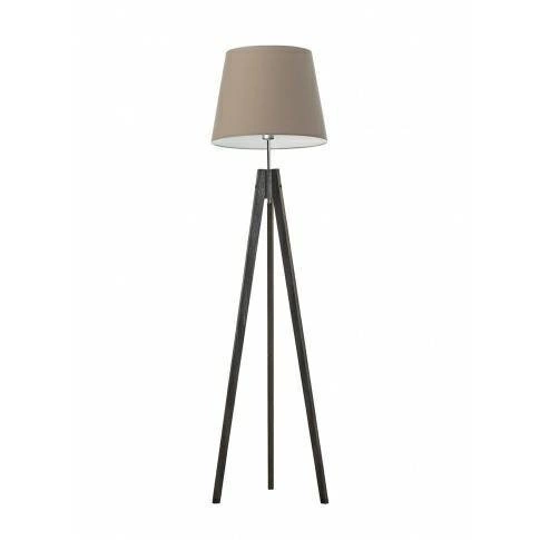 Lampa podłogowa ARUBA abażur beżowy stelaż hebanowy