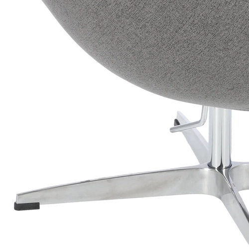 Fotel uszak Jajo inspirowany Egg do salonu i biura szary nowoczesny obrotowy Easy Clean