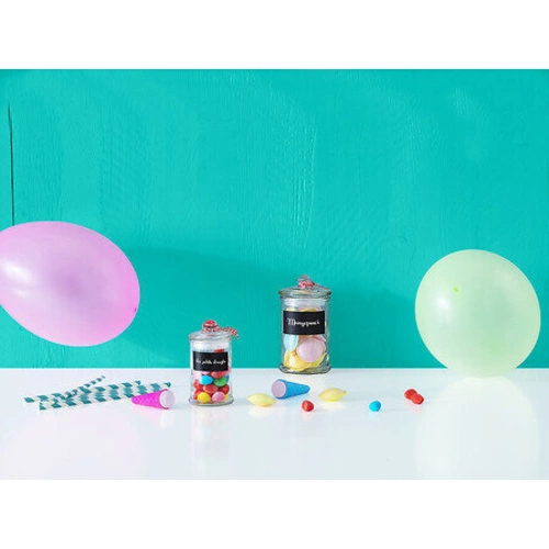 Słoik szklany 0,12l z czarną etykietą