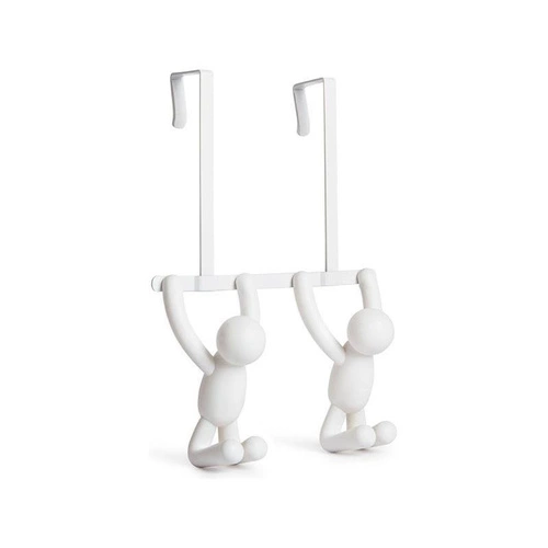 Umbra Buddy biały wieszak na drzwi nowoczesny matowy dekoracyjny do przedpokoju