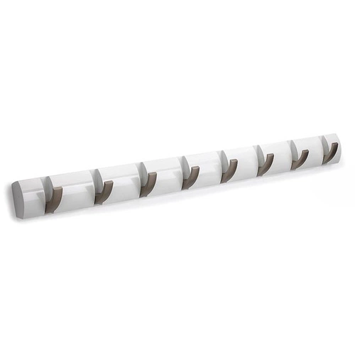Wieszak, 8 uchwytów, biały, FLIP Outlet