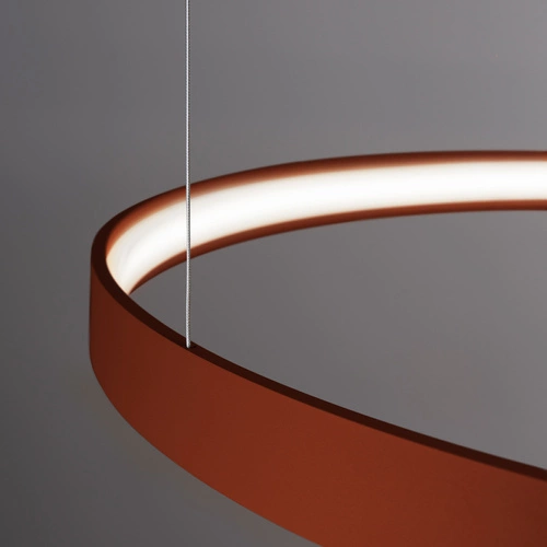 Żyrandol LED RIO 3 czerwony nowoczesny regulowany do salonu kuchni lub nad stół 110 cm