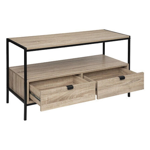 Szafka RTV Aliaj nowoczesna loftowa czarna z szufladami 100 cm do salonu 5five simply smart