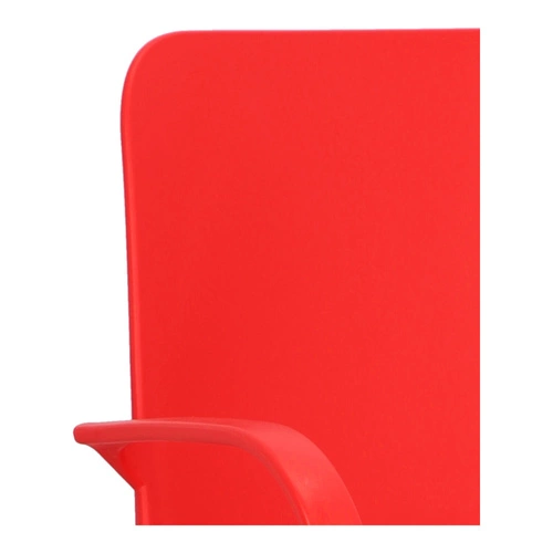 Krzesło ogrodowe z podłokietnikami Ginevra SCAB Design czerwone, sztaplowane nowoczesne z tworzywa