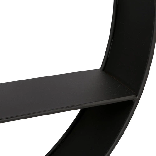 Półka ścienna okrągła Irena Atmosphera czarna metalowa loftowa na dekoracje do salonu